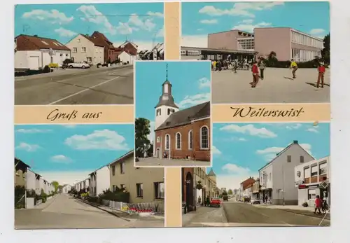 5354 WEILERSWIST, Strassenansichten, Schule, Kirche, kl. Druckstelle