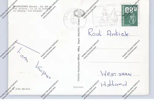 F 25160 MALBUISSON, Camping, vue airienne, CIM-Macon