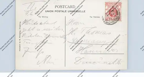 HONGKONG - HONG KONG - 1911, Edward 4cent, postcard to Hannover