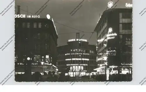4000 DÜSSELDORF, Corneliusplatz bei Nacht, MGM - Werbung