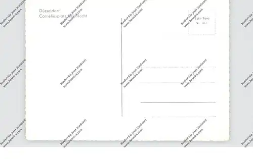 4000 DÜSSELDORF, Corneliusplatz bei Nacht, MGM - Werbung