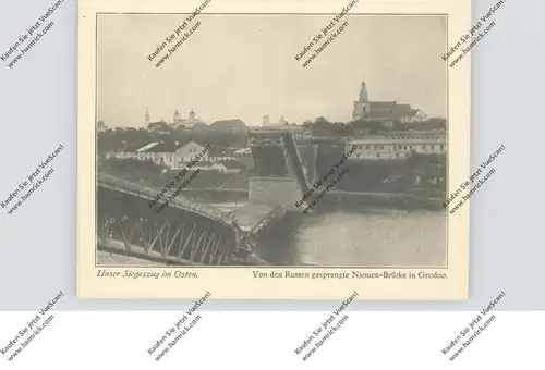 BELARUS / WEISSRUSSLAND - HRODNA / GRODNO, Pionierbrücke über den Njemen