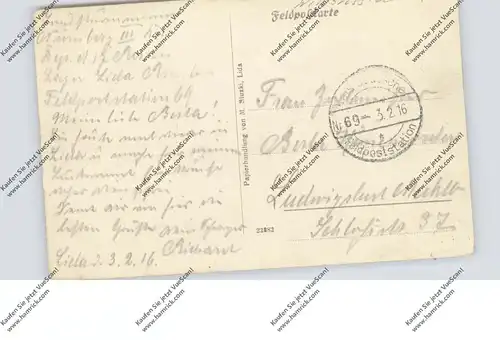 BELARUS / WEISSRUSSLAND - LIDA, 1.Weltkrieg, Ruine, 1916, deutsche Feldpost