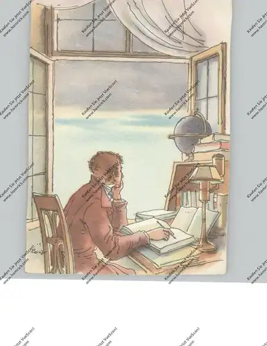 BERUFE - DICHTER / SCHRIFTSTELLER am Fenster