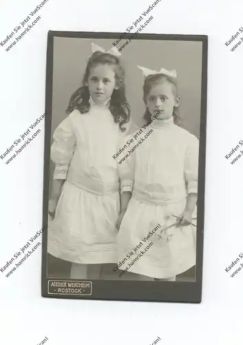 0-2500 ROSTOCK, Hartphoto / CDV, Mädchenpaar, Atelier Werheim