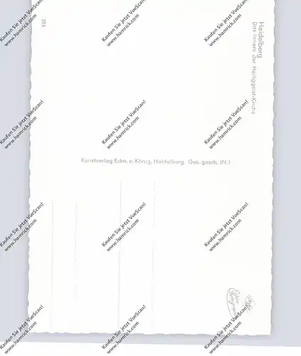 6900 HEIDELBERG, Heiliggeistkirche, Innenansicht