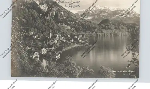 CH 6354 VITZNAU LU, Gesamtansicht mit Alpen, 1927