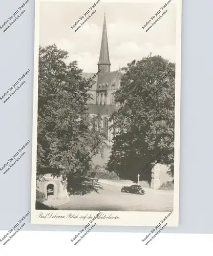 0-2560 BAD DOBERAN, Blick auf die Klosterkirche, Oldtimer