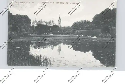 0-2750 SCHWERIN, Schloß vom Schlossgarten, 1910