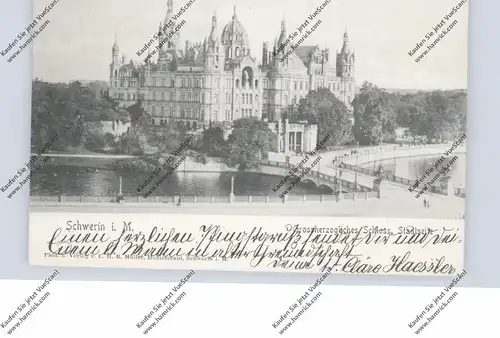 0-2750 SCHWERIN, Schloß, Stadtseite, 1905