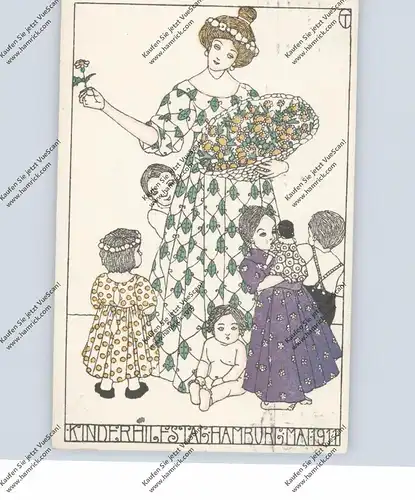 2000 HAMBURG, Kinderhilfstag 1911, Künstler-Karte