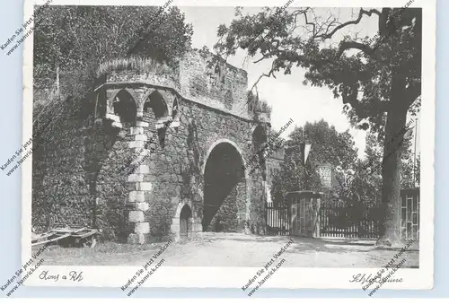 4047 DORMAGEN - ZONS, Schlossruine, 1955