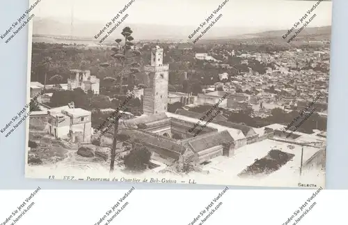 MAROC - FEZ, Panorama du Quartier de Bab-Guissa, Mosque, Louis Levy