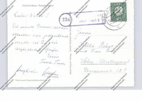 4047 DORMAGEN - KNECHTSTEDEN, Missionshaus, Kuhherde, Landpoststempel, 1959