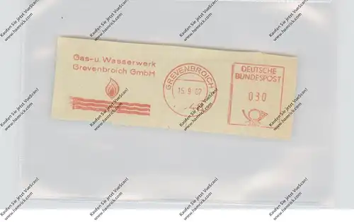 4048 GREVENBROICH, Gas- und Wasserwqerk, Maschinen-Werbe-Stempel