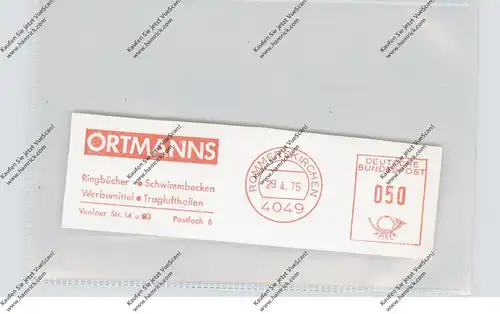 4049 ROMMERSKIRCHEN, Maschinen-Werbe-Stempel Fa. Ortmanns, 1975