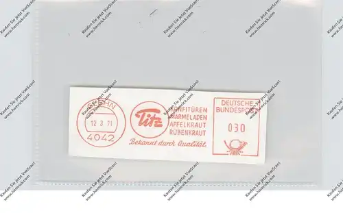 4052 KORSCHENBROICH - GLEHN, Maschinen-Werbe-Stempel Fa. Titz, 1971