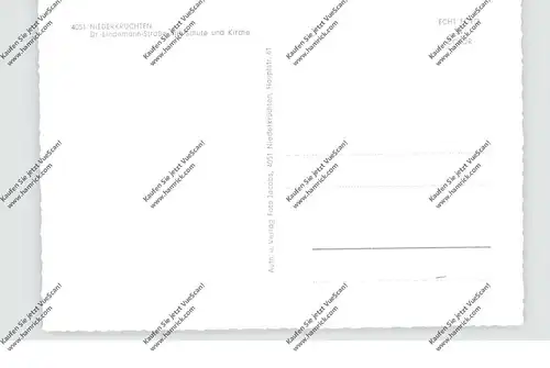4055 NIEDERKRÜCHTEN, Dr. Lindemann - Strasse mit Schule und Kirche