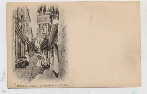 F 50170 LE MONT SAINT MICHEL, Le Grand Rue, AU CHEVAL BLANC, ca. 1905