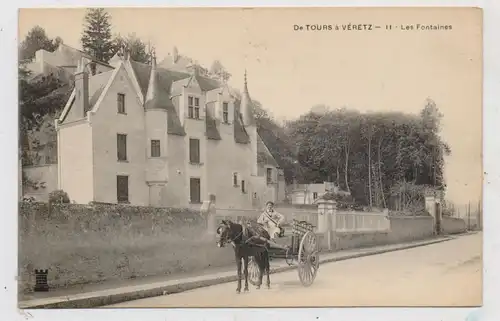 F 37270 VERETZ, Les Fontaines, Charettes a cheval