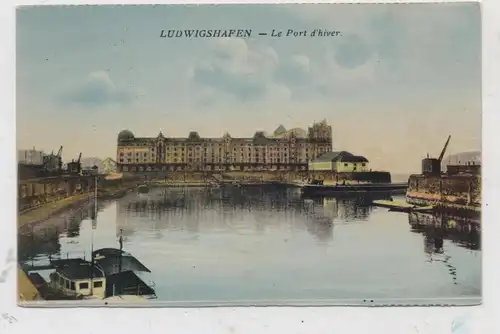 6700 LUDWIGSHAFEN, Winterhafen, 1928, franz. Militärpost