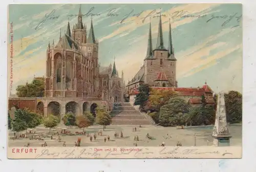 0-5000 ERFURT, Dom und Severinskirche, Präge-Relief, 1905