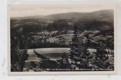 NIEDER-SCHLESIEN - MITTELSCHREIBERHAU / SZKLARSKA POREBA, Blick von der Sudetenstrasse,1933