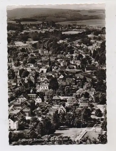 5250 ENGELSKIRCHEN - RÜNDEROTH, Blick auf den Ort mit Schwimmbad, 1964