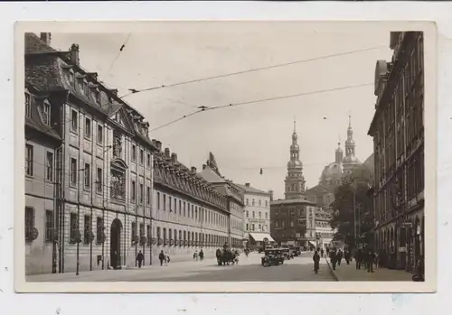 8700 WÜRZBURG, Juliusspital, Strassenpartie, Pferdefuhrwerk, 1937