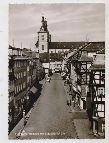 6400 FULDA, Marktstrasse, Stadtpfarrkirche, 1961, kl. Eckknick