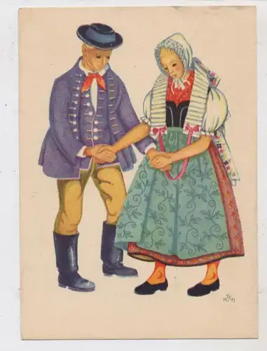 OBER-SCHLESIEN - Trachten, Künstler-Karte Ruth Knoblauch - Hüppe