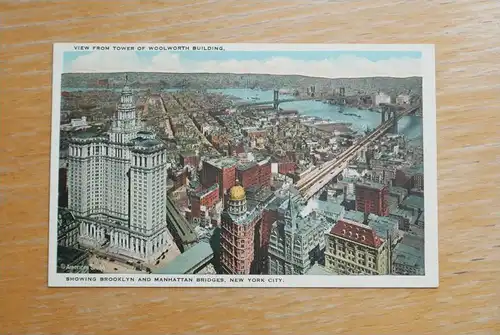 USA - NEW YORK CITY, Brooklyn & Manhattan from Woolworth Building