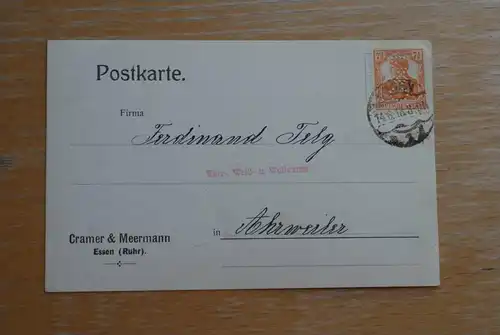 4300 ESSEN, POSTGESCHICHTE - Firmenlochung / Perfin, Cramer & Meermann, 1918