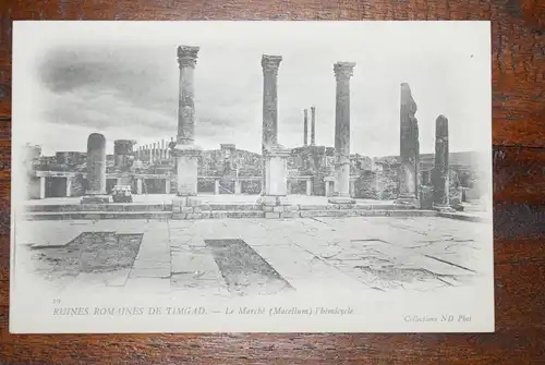 DZ - ALGERIEN - TIMGAD -Ruinenstadt - Le Marche (Macellum) l'hemicycle