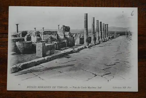 DZ - ALGERIEN - TIMGAD -Ruinenstadt - Voie du Cardo Maximus Sud
