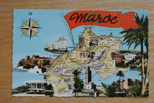 MA - Marokko, Maroc, Landkarte - Map