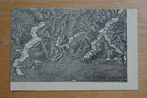 I Tre Laghi, Lombardia, Norditalien, Landkarte - Map