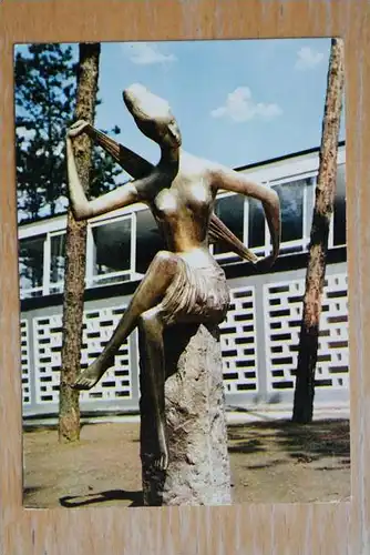 2408 TIMMENDORFER STRAND, Plastik von Karlheinz Goedtke, "Die Badende" Kur- & Schwimmhalle, 1968