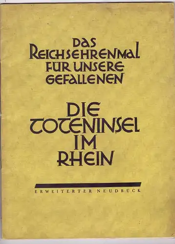 6223 LORCH, Das Reichsehrenmal für unsere Gefallenen, erw. Neudruck 1926 mit Begleitschreiben von Architekt Prof. Wach