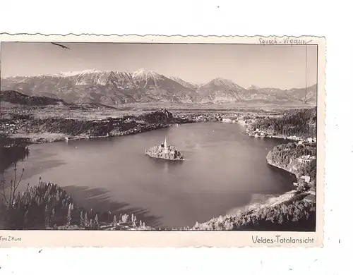 SLOWENIEN 4260 BLED / VELDES, Gesamtansicht, Hitler-Frankatur 1942