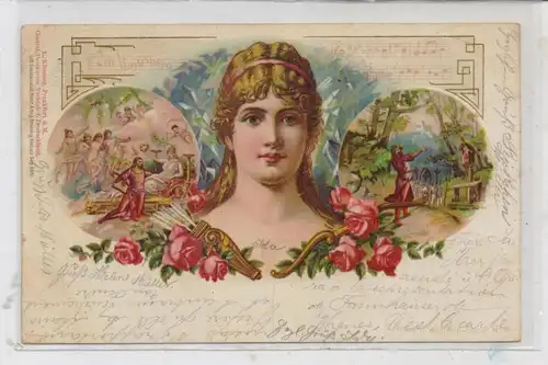 MUSIK - OPER - RICHARD WAGNER, TANNHÄUSER / Venusberg, Lithographie 1898