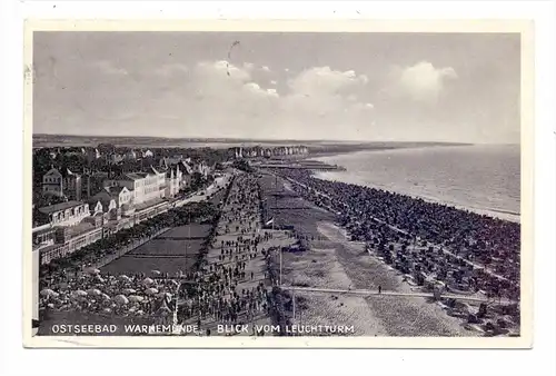 0-2500 ROSTOCK -WARNEMÜNDE, Blick vom Leuchtturm, 1932