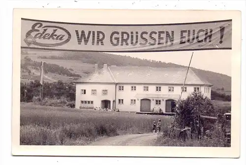 unbekannt / unknown - Bauernhof / Landheim / Gaststätte ? EDEKA - Werbe-Banner