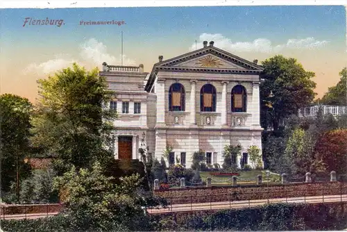 2390 FLENSBURG, Freimaurerloge, Free Masonic / Franc Macon / Massone,1918