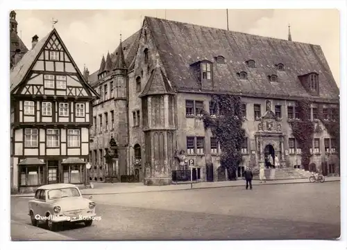 0-4300 QUEDLINBURG, Rathaus, Auto - Trabant