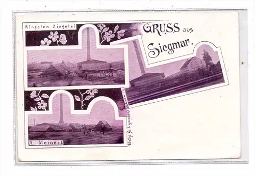 0-9000 CHEMNITZ - SIEGMAR, Ringofen Ziegelei A.Meinert, ca. 1905, ungeteilte Rückseite