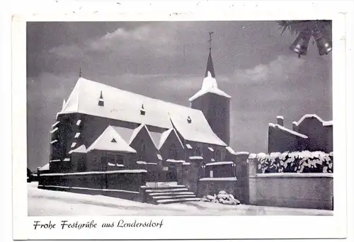 5160 DÜREN - LENDERSDORF, Kirche im Schnee, Wehnachtskarte