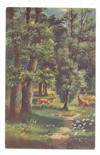 JAGD - HUNTING - JACHT - CHASSE - CACCIA - CAZA - LOWIECTWO, Rehe, Künstler-Karte