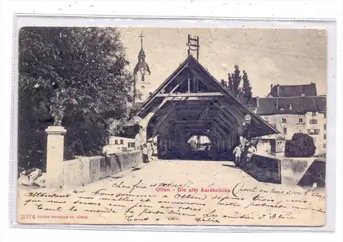 CH 4600 OLTEN SO, Die alte Aarebrücke, 1905, Druckstellen