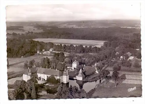 4270 DORSTEN - LEMBECK, Schloß Lembeck und Umgebung, Luftaufnahme, 1964